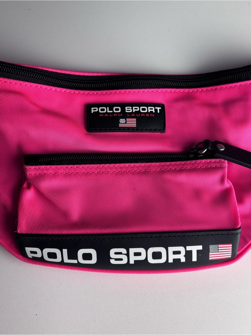 Ralph Lauren Polo Sport Hot Pink and Black Waist Bag - Picture 2 of 10